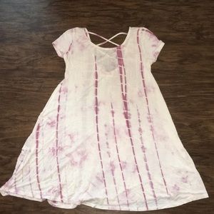 pinkish/ purplish tie-dye dress